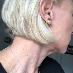 Julie Vos rose quartz earrings